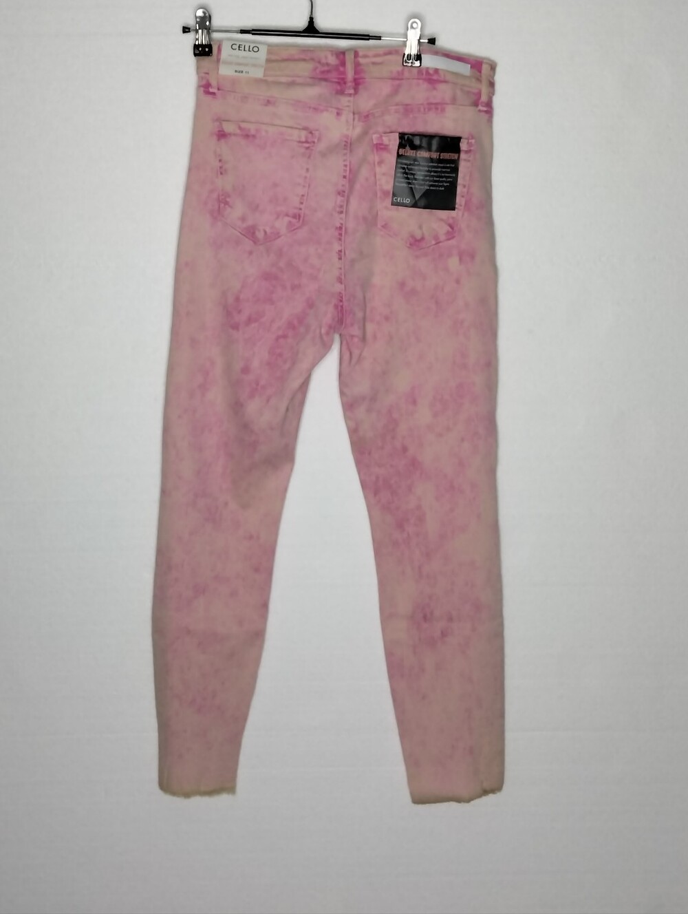 NWT Cello Pink Acid-Wash Stretch Skinny Jeans - Picture 2 of 7
